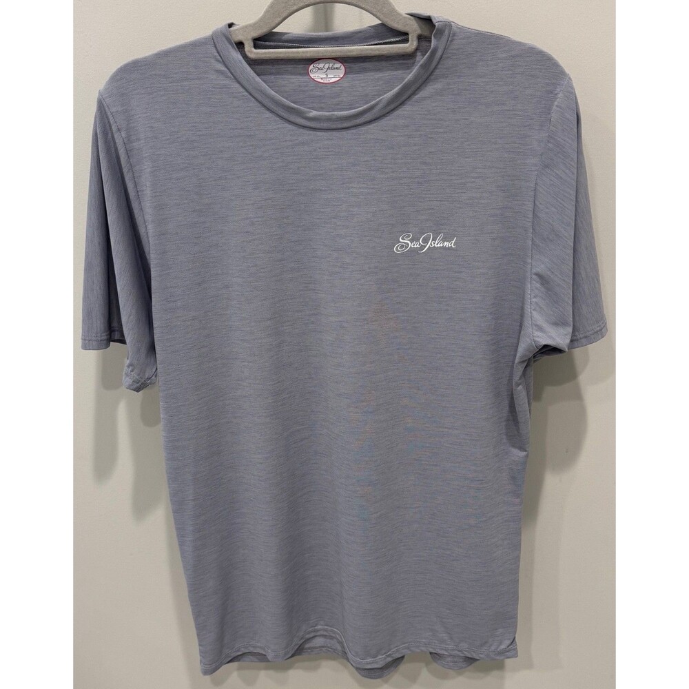 Sea Island Resort Branded UPF 50 Sun Protection Crew T-Shirt - Men's Small Gray
